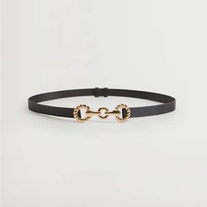 Mango double buckle belt